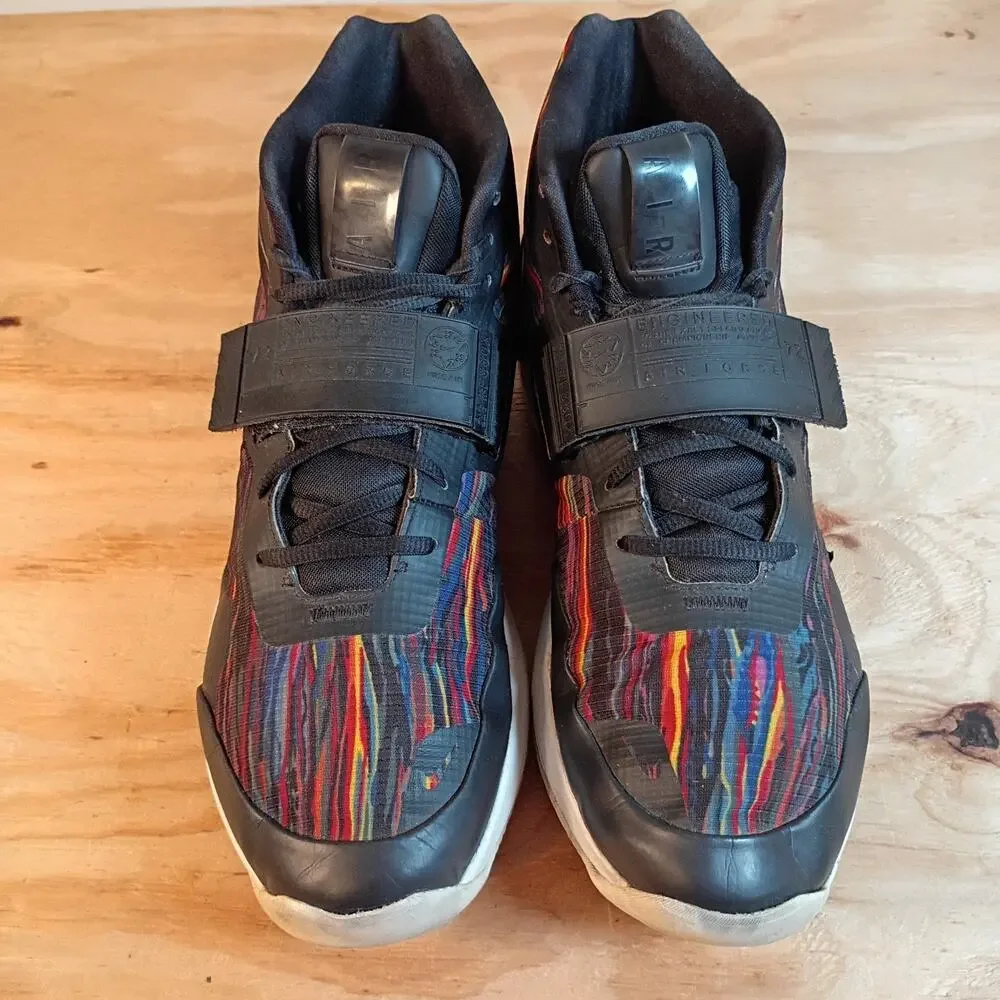 Nike Air Force Max Mens Size 13 Black Multi Color Shoes Sneakers AR0974-100